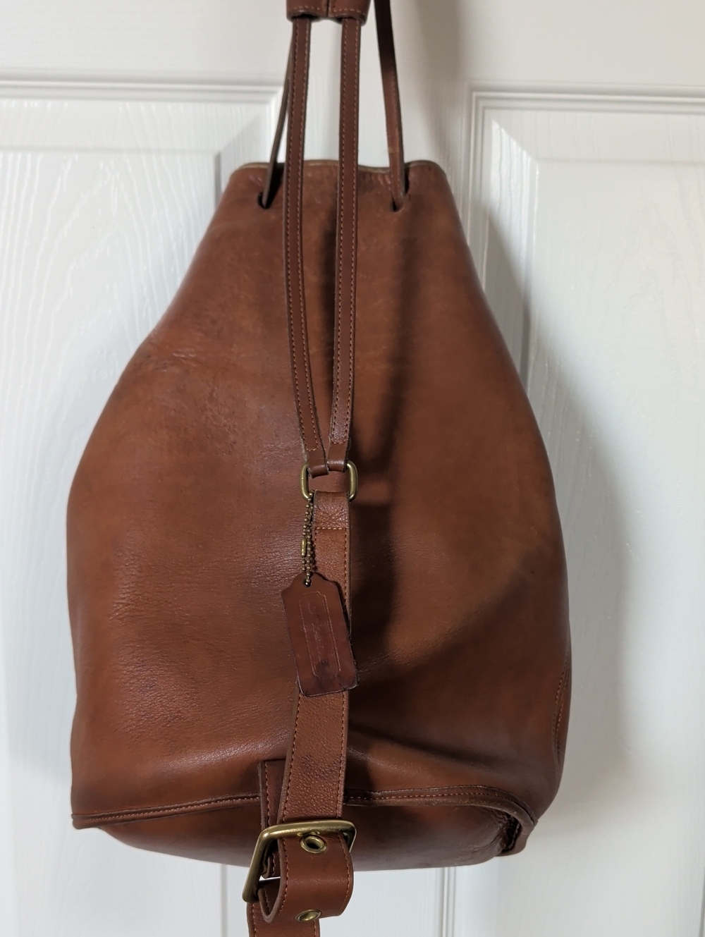 Coach Leather Drawstring Backpack in Rich Brown - Picture 12 of 13